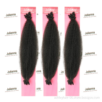 Julianna kanekalon springy afro twist 16inch twisted up pre-fluffed 3x crochet ombre braids hair fluffed afro spring twist